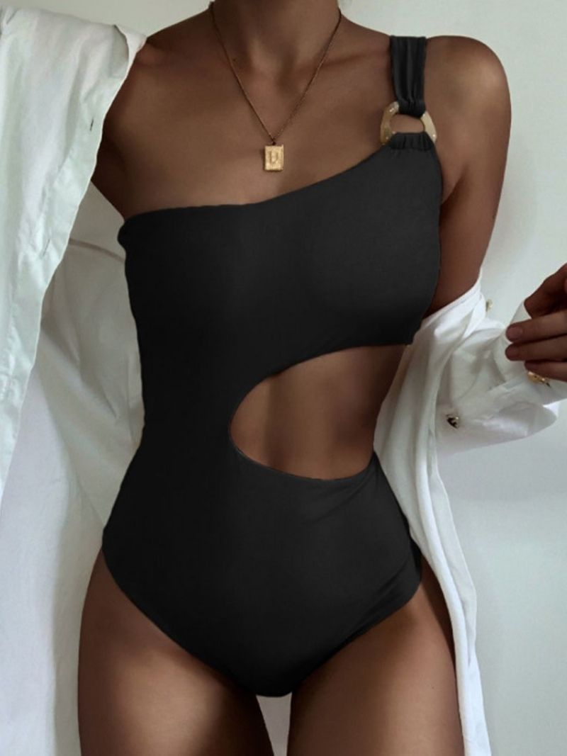 Απλό One Shoulder Sexy One Piece Μαγιό