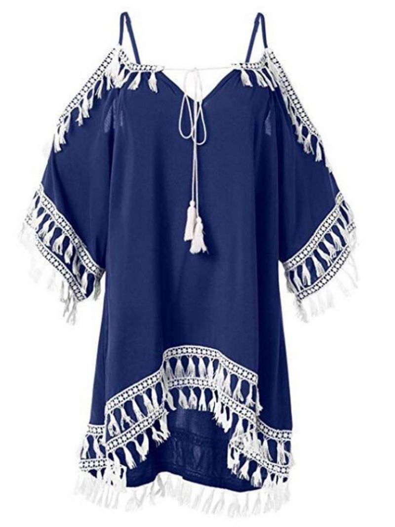 Φορέματα Παραλίας Above Knee Tassel Look Beach