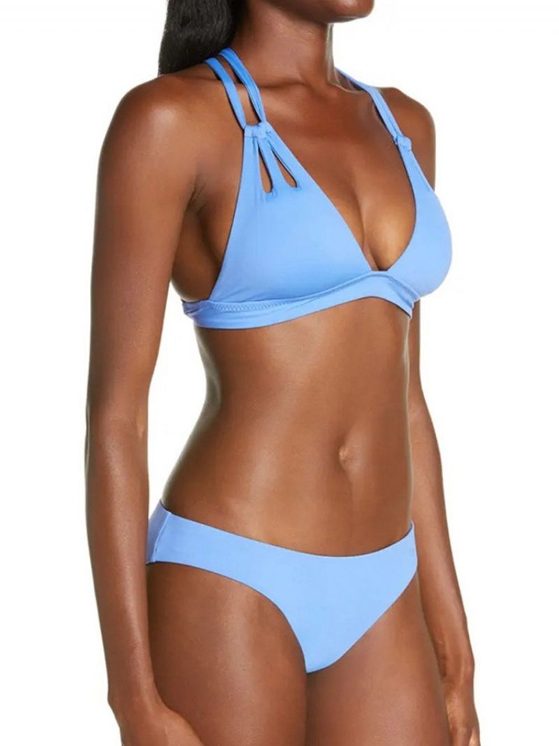 Sky Blue Σέξι Tankini Σετ Μονό Μαγιό