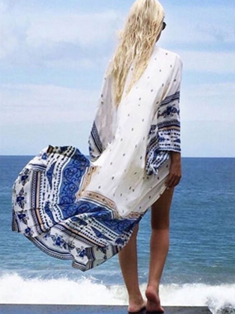 Vogue Floral Geometric Cover Ups Long Beach