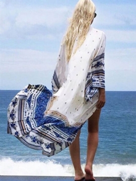 Vogue Floral Geometric Cover Ups Long Beach