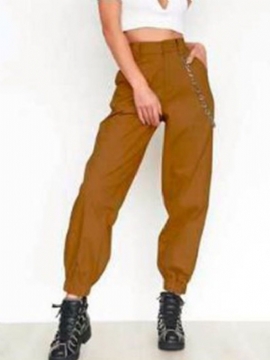 Cargo Pants Πλισέ Απλό Φαρδύ Γυναικείο Παντελόνι Ψηλόμεσο Μέχρι Τον Αστράγαλο