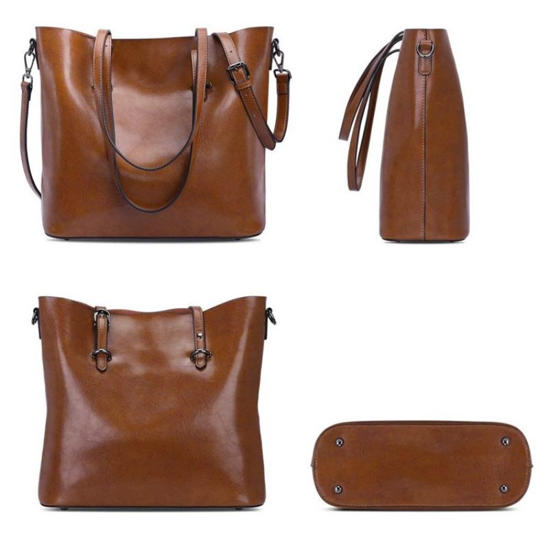 Ρετρό Casual Pu Soft Shoulder Bag