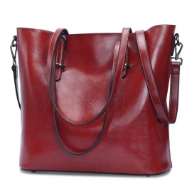 Ρετρό Casual Pu Soft Shoulder Bag