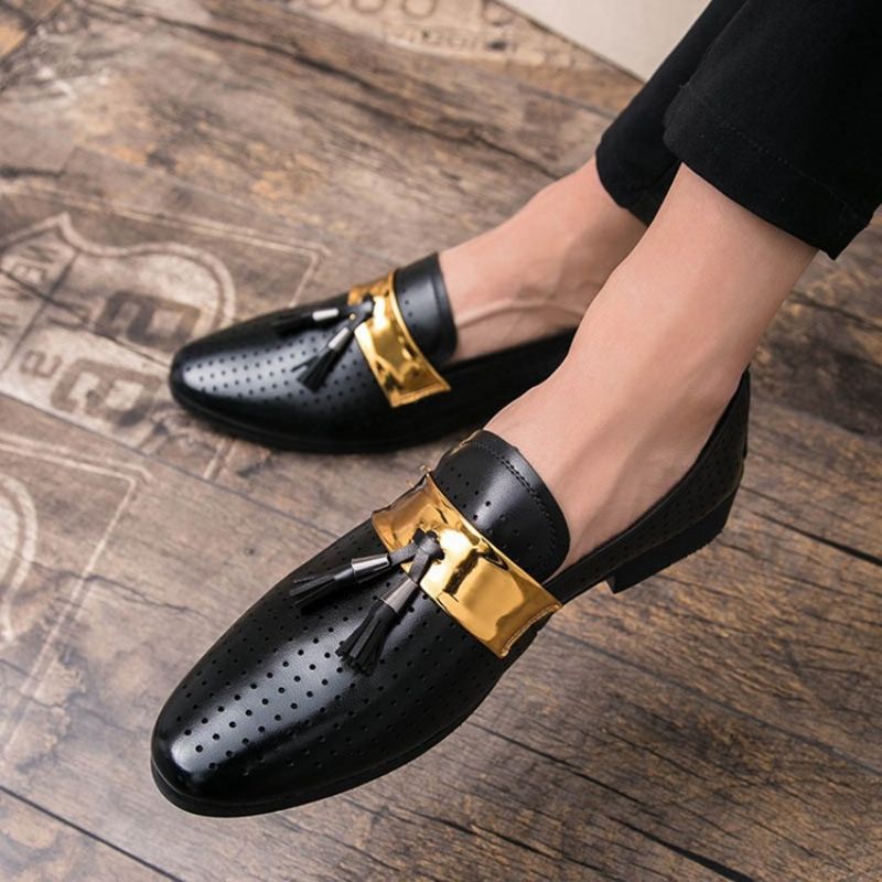 Ανδρικά Oxford Με Κούφια Κρόσσια Μπλοκ χρώματος Slip-On