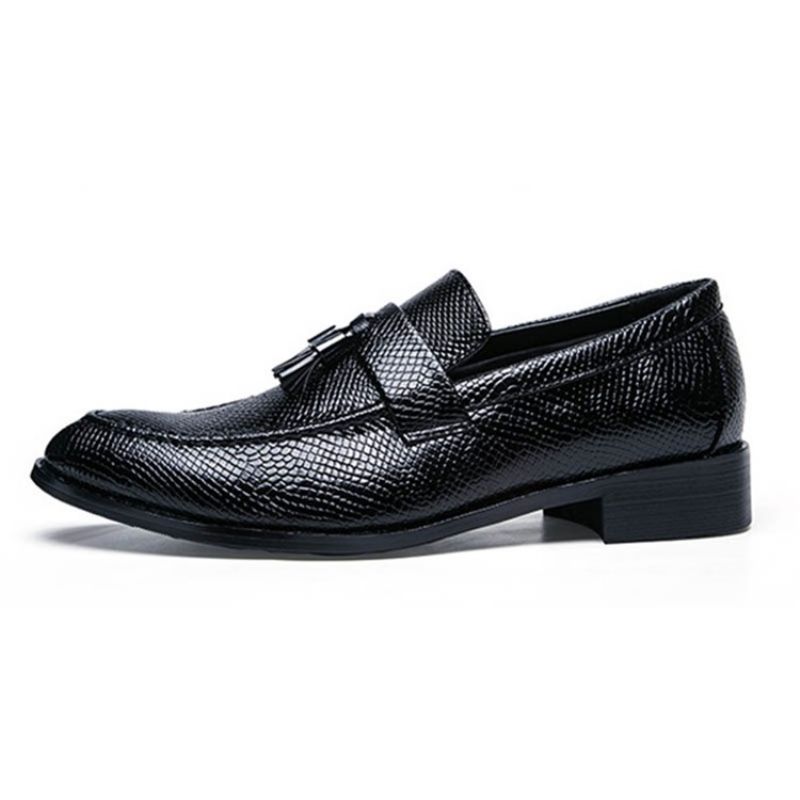 Ανδρικά Oxfords Pu Fringe Slip-On Round Toe