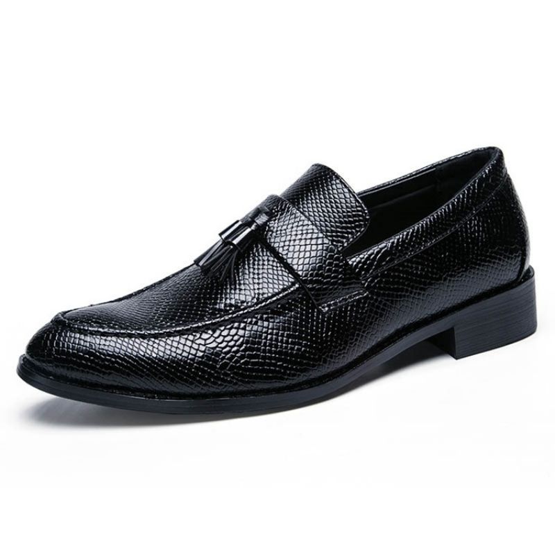 Ανδρικά Oxfords Pu Fringe Slip-On Round Toe