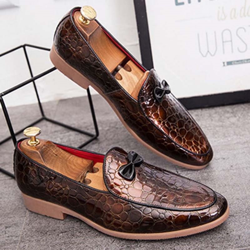 Ανδρικά Παπούτσια Φορέματος Bowknot Slip-On Μπλοκ χρώματος