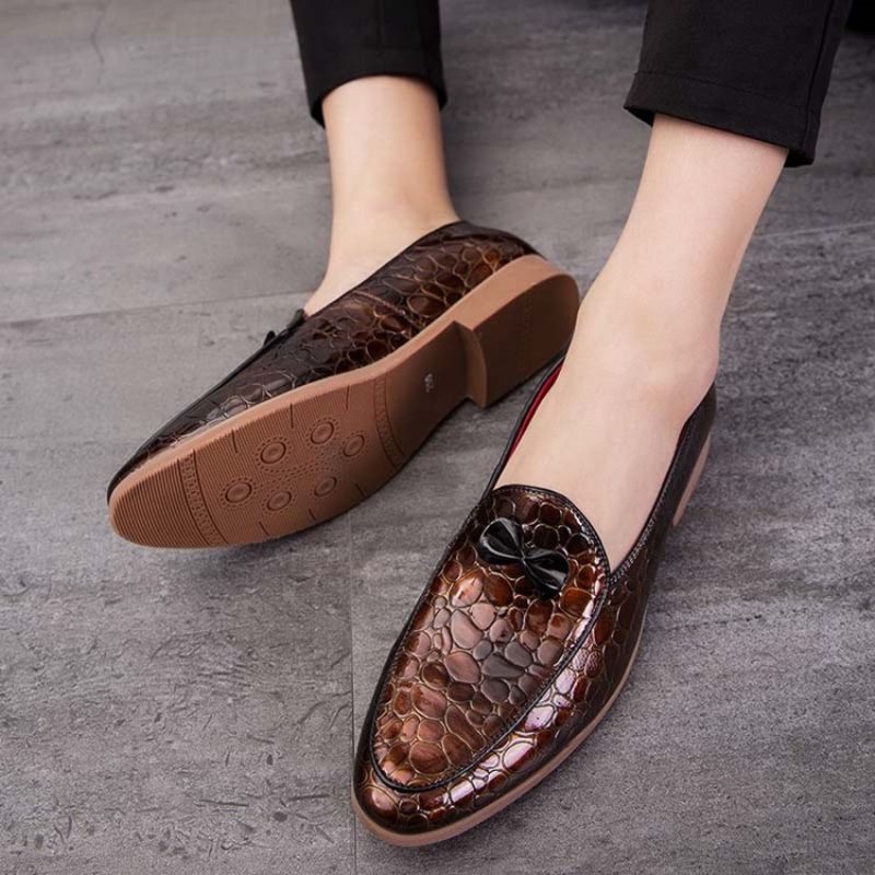 Ανδρικά Παπούτσια Φορέματος Bowknot Slip-On Μπλοκ χρώματος