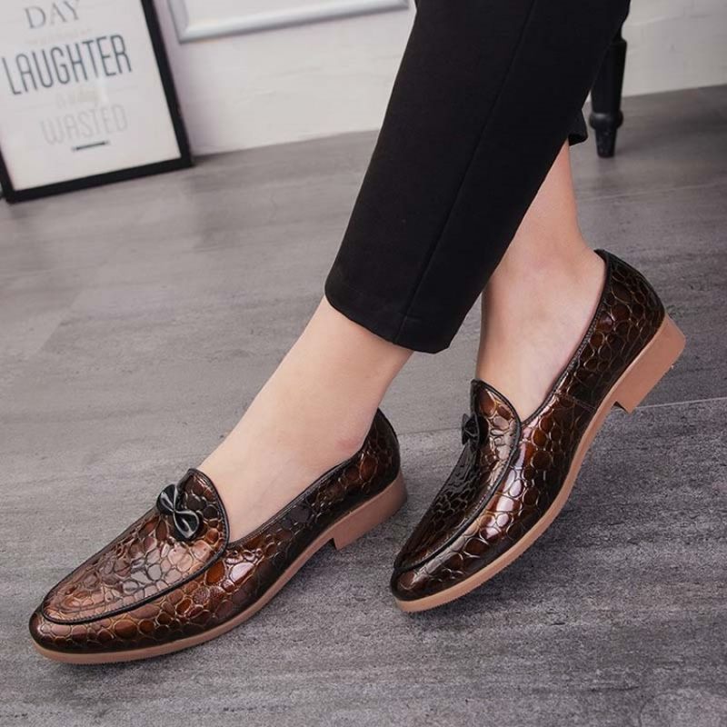 Ανδρικά Παπούτσια Φορέματος Bowknot Slip-On Μπλοκ χρώματος