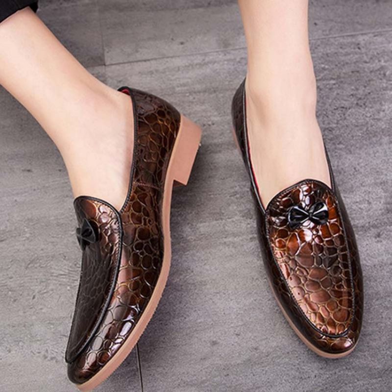 Ανδρικά Παπούτσια Φορέματος Bowknot Slip-On Μπλοκ χρώματος