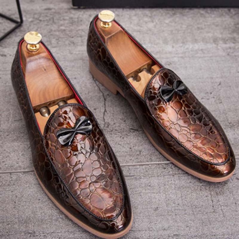 Ανδρικά Παπούτσια Φορέματος Bowknot Slip-On Μπλοκ χρώματος