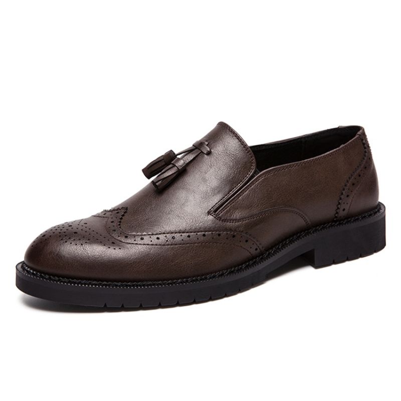 Ανδρικά Παπούτσια Φορέματος Pu Round Toe Slip-On