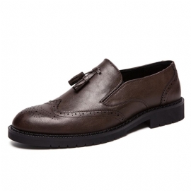 Ανδρικά Παπούτσια Φορέματος Pu Round Toe Slip-On