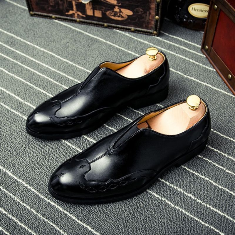 Ανδρικά Παπούτσια Φορέματος Pu Slip-On Round Toe