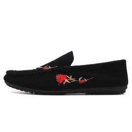 Floral Slip-On Flat Heel Βαμβακερά Λεπτά Παπούτσια Ανδρικά Oxfords