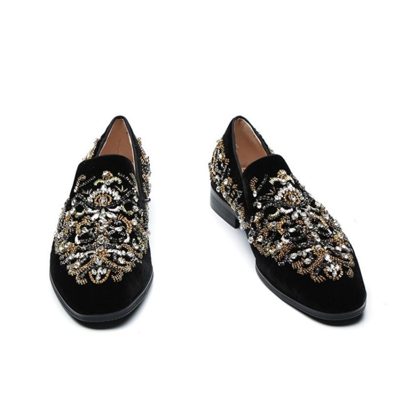 Rhinestone Round Toe Ανδρικά Oxford