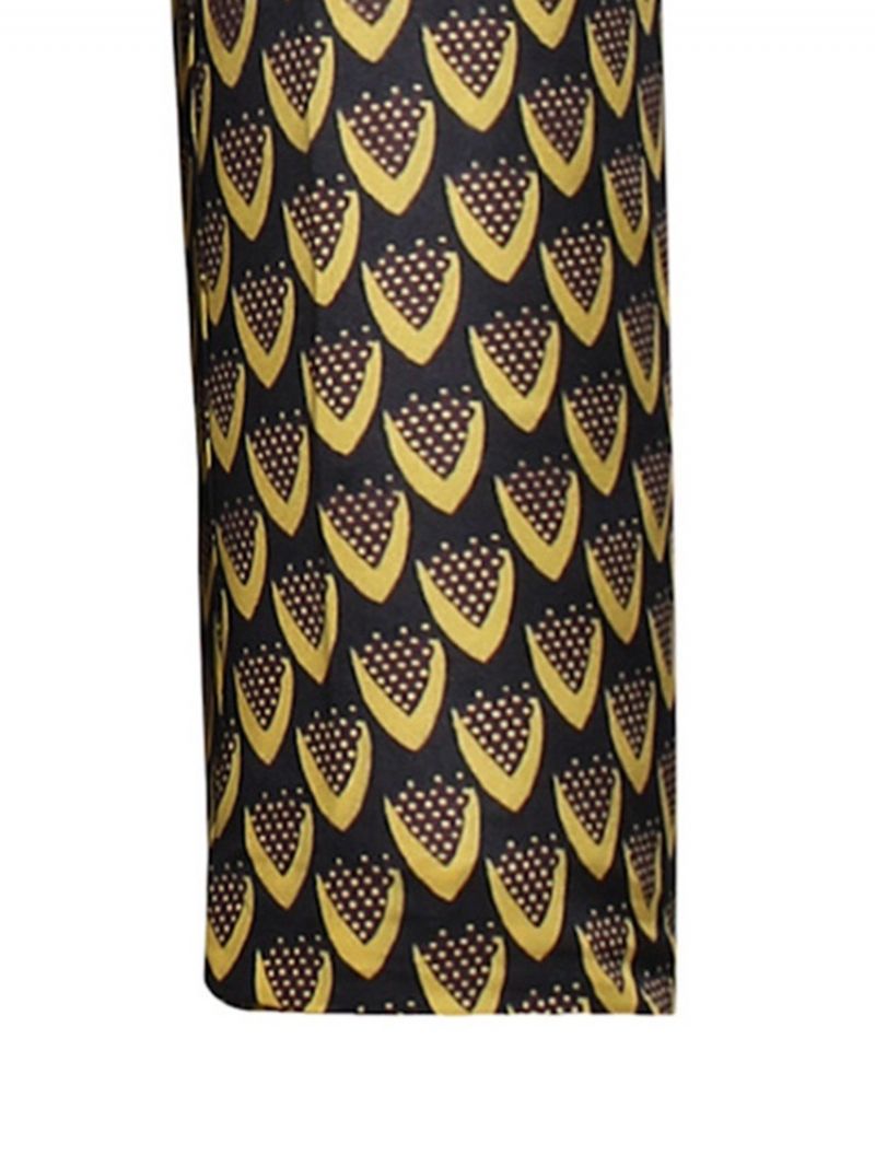 Ανδρικό Σακάκι Golden Geometric Print Slim One Button