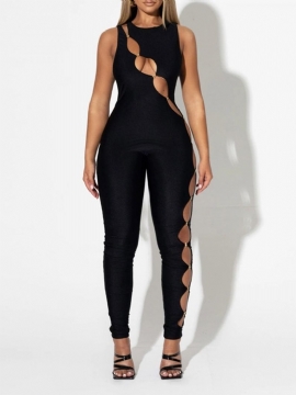 Μόδα Ολόσωμη Ασύμμετρη Μολύβι Παντελόνι Skinny Jumpsuit