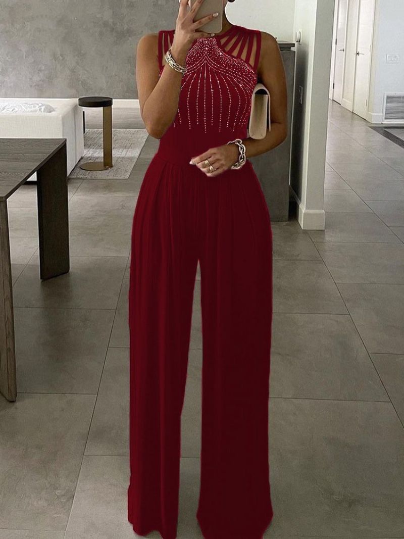 Μόδα Ολόσωμη Γυναικεία Φαρδιά Πόδια Slim Jumpsuit