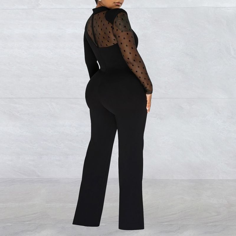 Ολόσωμη Φόρμα Office Lady Plain See-Through Mid Waist Slim