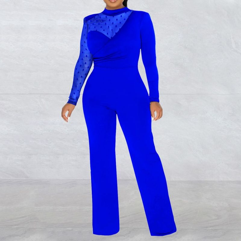 Ολόσωμη Φόρμα Office Lady Plain See-Through Mid Waist Slim