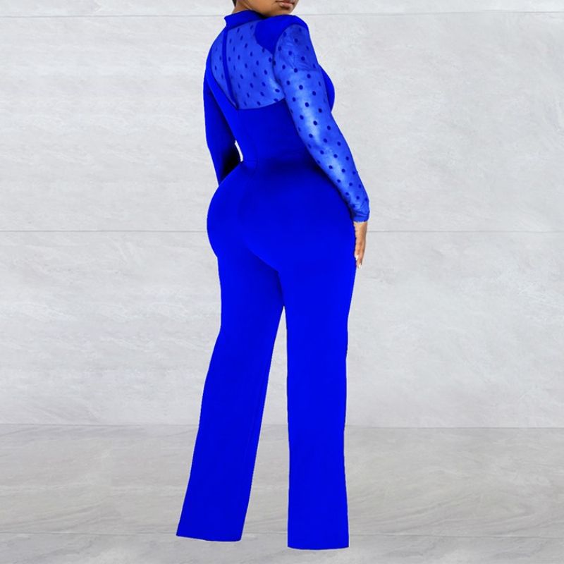 Ολόσωμη Φόρμα Office Lady Plain See-Through Mid Waist Slim