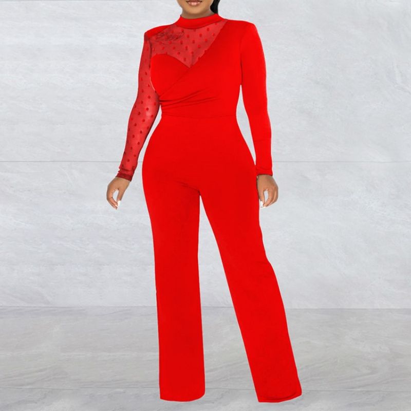 Ολόσωμη Φόρμα Office Lady Plain See-Through Mid Waist Slim