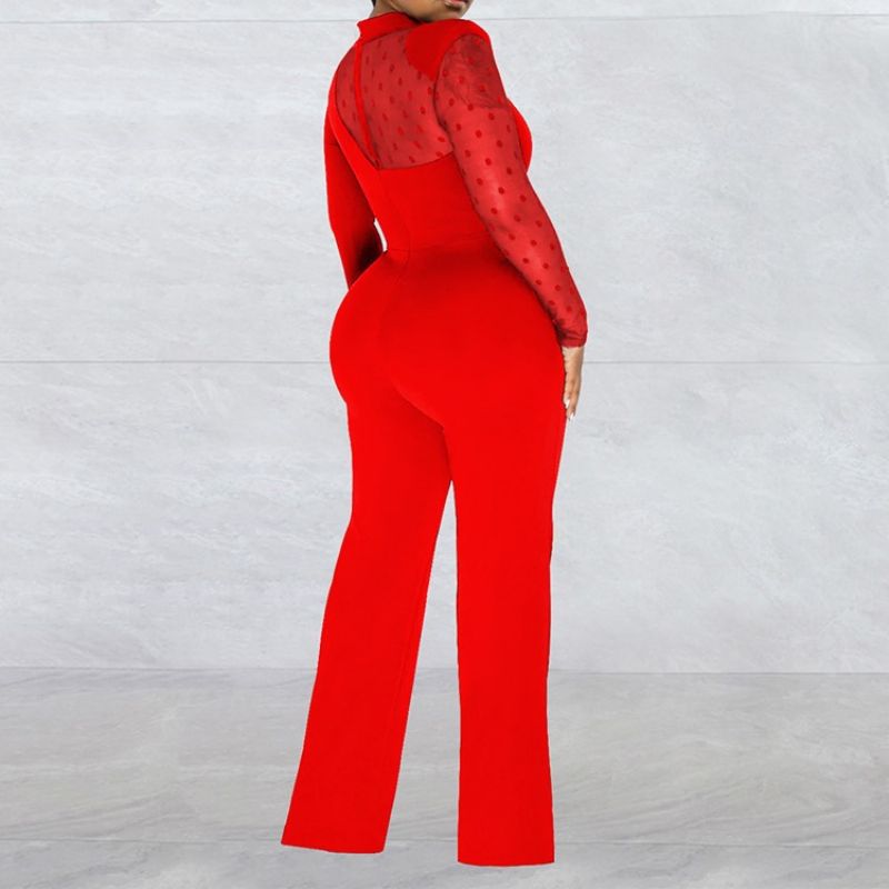 Ολόσωμη Φόρμα Office Lady Plain See-Through Mid Waist Slim