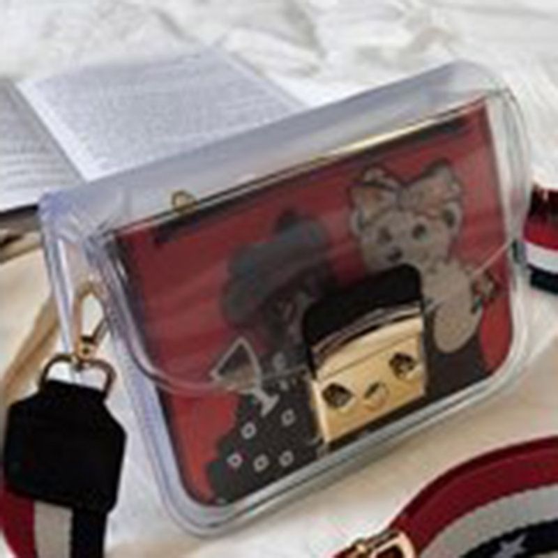 Lock Pu Cartoon Rectangle Tote Bag