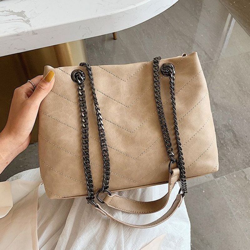 Τσάντες Pu Chain Rectangle Tote