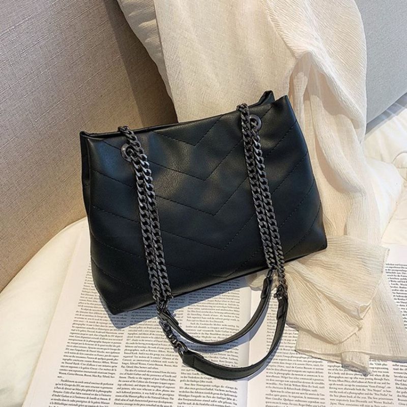 Τσάντες Pu Chain Rectangle Tote