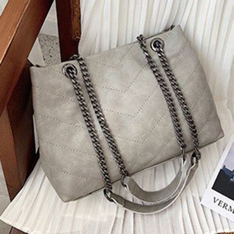 Τσάντες Pu Chain Rectangle Tote