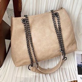 Τσάντες Pu Chain Rectangle Tote