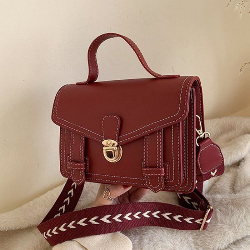 Τσάντες Pu Flap Fashion Tote Με Απλή Κλειδαριά