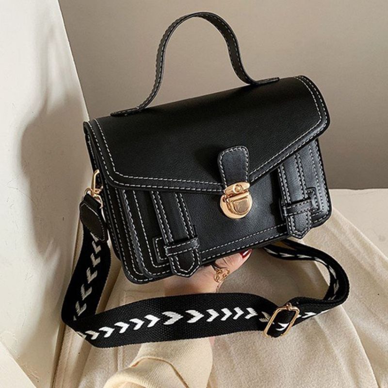 Τσάντες Pu Flap Fashion Tote Με Απλή Κλειδαριά