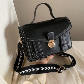 Τσάντες Pu Flap Fashion Tote Με Απλή Κλειδαριά