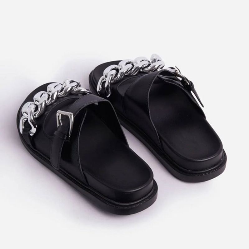 Slip-On Flip Flop Flat Με Παντόφλες Pvc