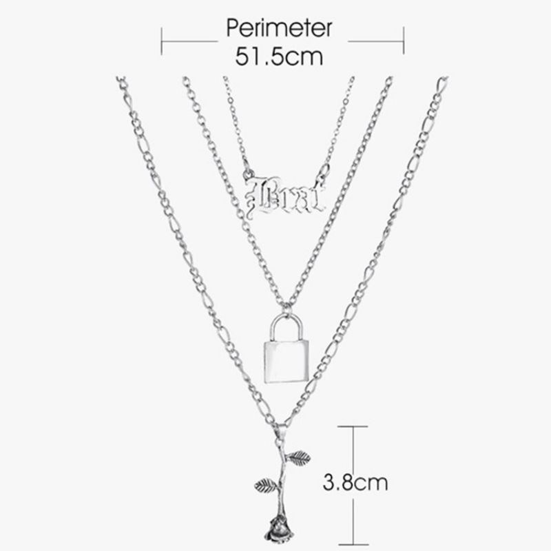 E-Plating Lock Unisex Γυναικεία Κολιέ