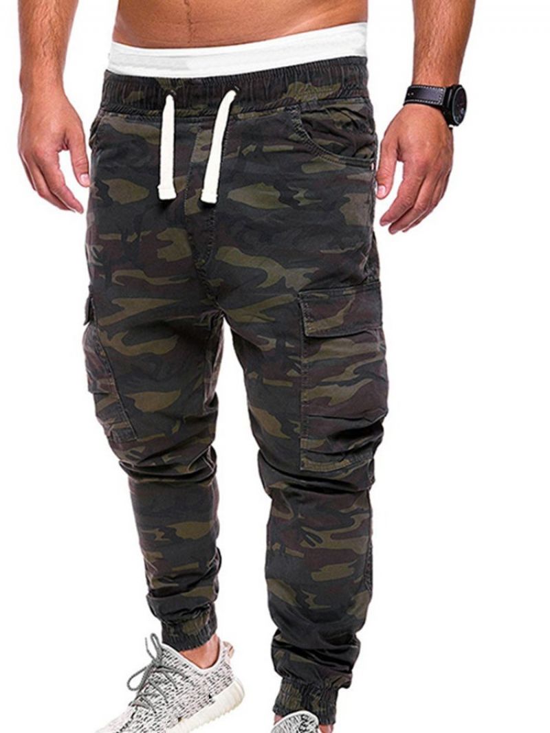 Ανδρικό Casual Παντελόνι Cargo Pants Camouflage Ίσιο Μεσομεσαίο Ανδρικό Παντελόνι