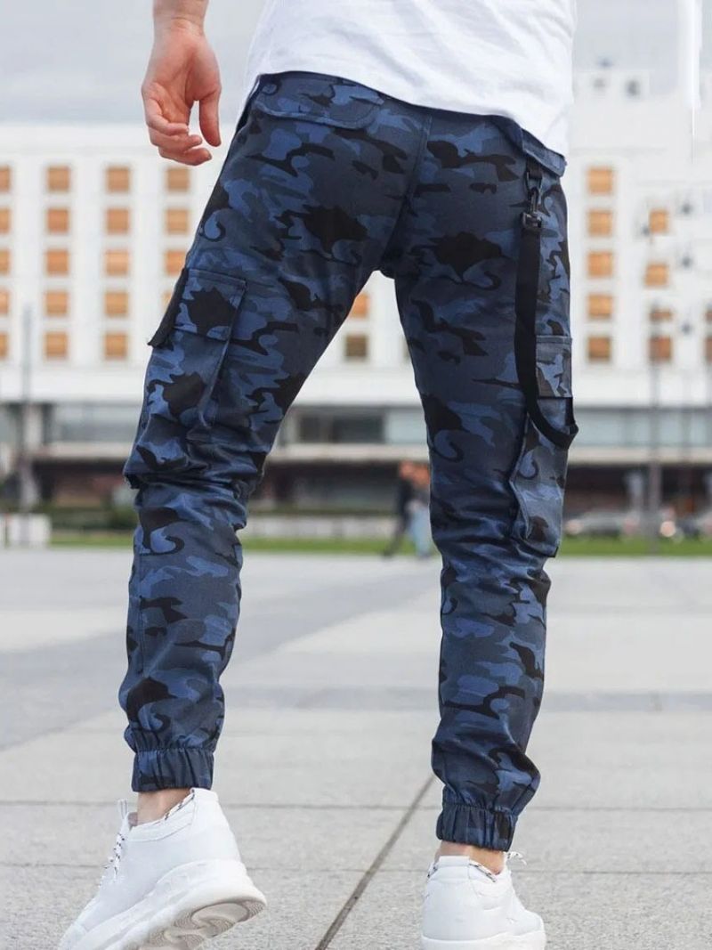 Cargo Pants Pencil Pants Camouflage Pocket Mid Waist Casual Casual Παντελόνι