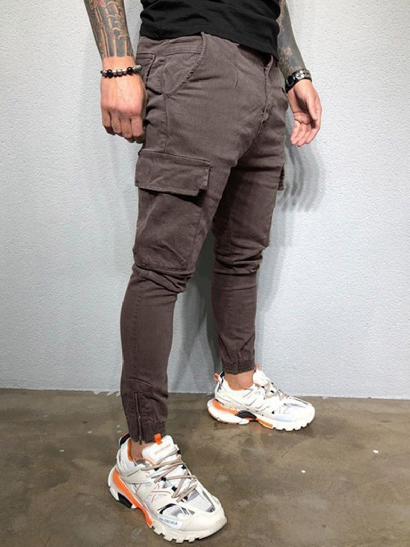 Cargo Pants Τσέπη Απλό Ανδρικό Παντελόνι Four Seasons