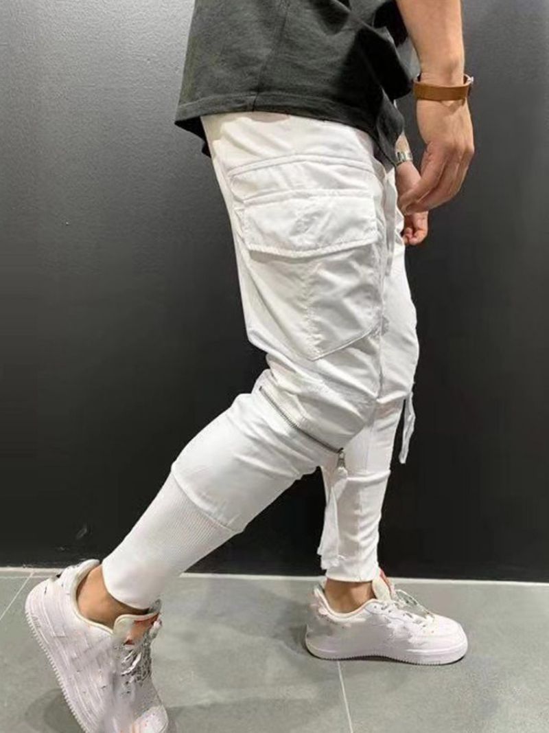 Cargo Pants Zipper Απλό Casual Lace-Up Casual Ανδρικό Παντελόνι