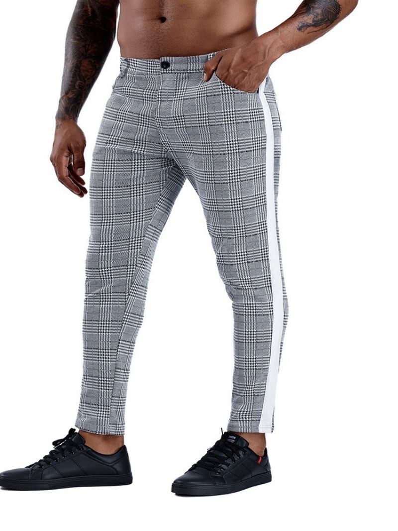 Καρό Patchwork Pencil Παντελόνι European Four Seasons Casual Pants