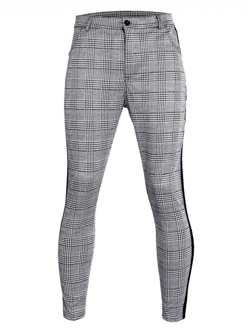 Καρό Patchwork Pencil Παντελόνι European Four Seasons Casual Pants