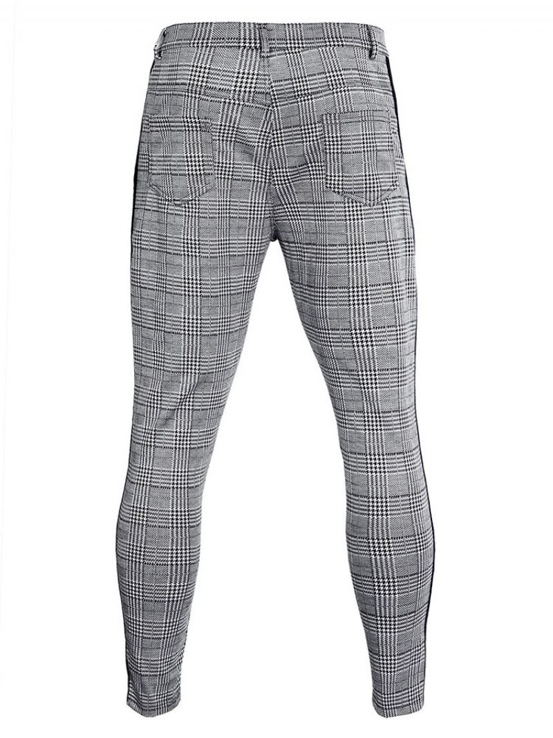 Καρό Patchwork Pencil Παντελόνι European Four Seasons Casual Pants