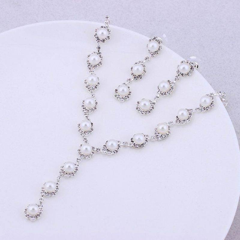 Σετ Κοσμημάτων Wedding Pearl Diamante Bride