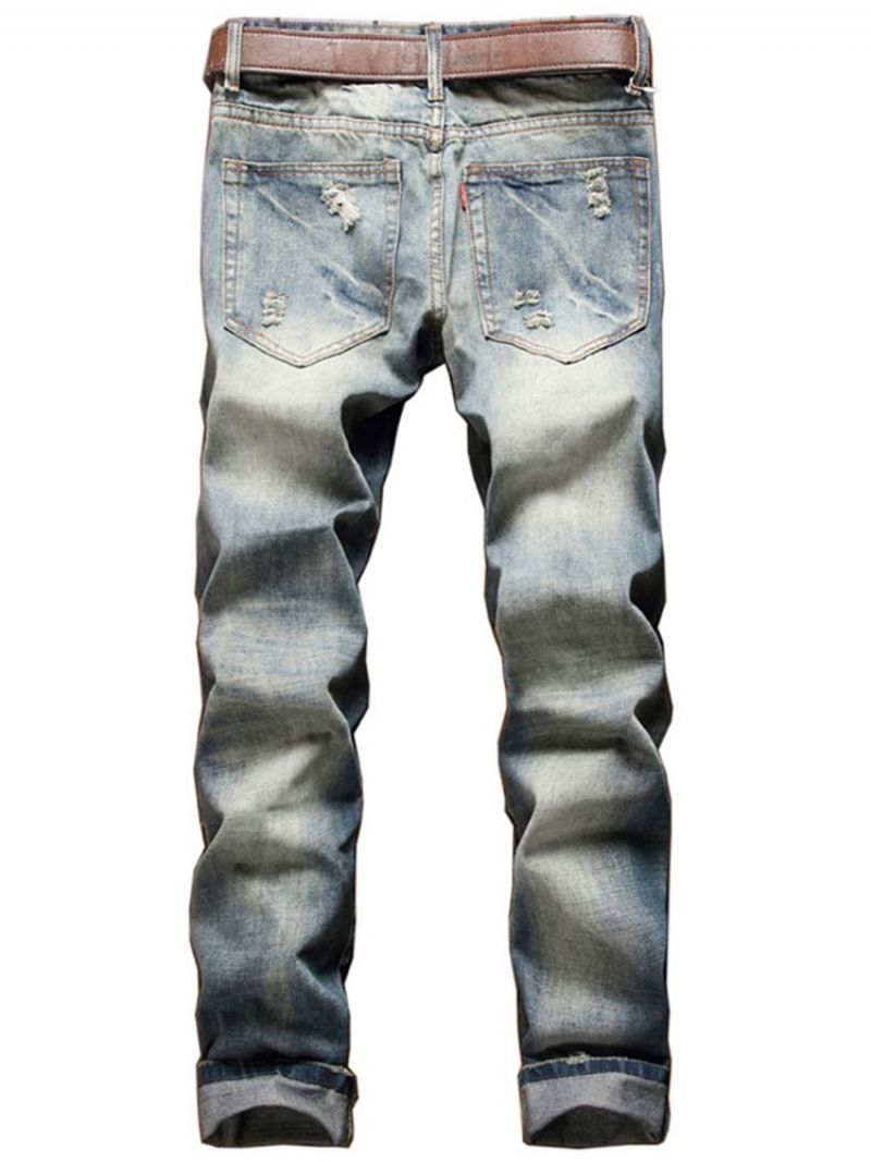 Ανδρικά Τζιν Casual Holes Denim