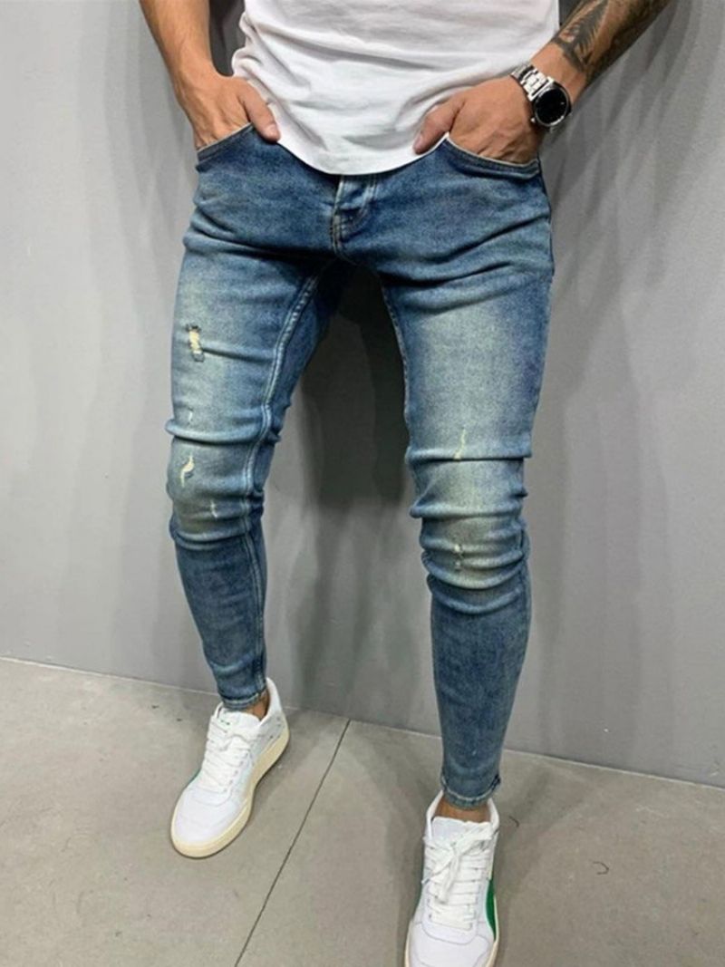 Φορεμένο Pencil Παντελόνι European Zipper Jeans