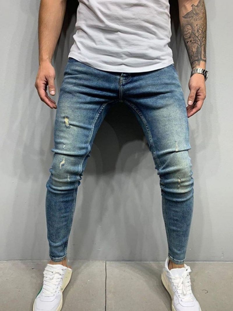 Φορεμένο Pencil Παντελόνι European Zipper Jeans